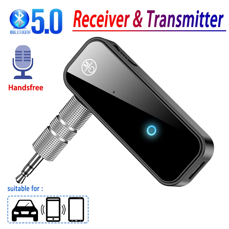 Bluetooth 5.0 Audio Receiver Transmitter Hansfree Call 3.5mmAUX Jack USB Dongle Stereo Music Wireless Adapters For TV PC Car Kit