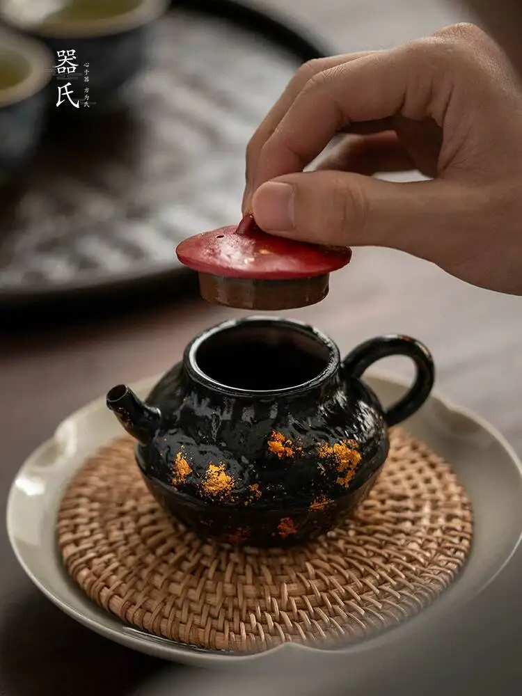 Qishi Lacquer Single Pot Home Use Specialized For Da Hong Pao Xiao Qing Gan And Pu er Tea