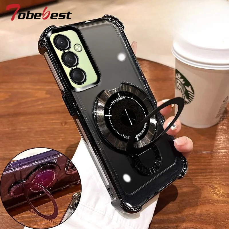 Stoßfeste Hülle für Samsung Galaxy A57 A37 A27 A17 A07 A56 A36 A26 A16 A06 A15 A25 A35 A55 A05 5G Magnetische Handyhalterung Abdeckung