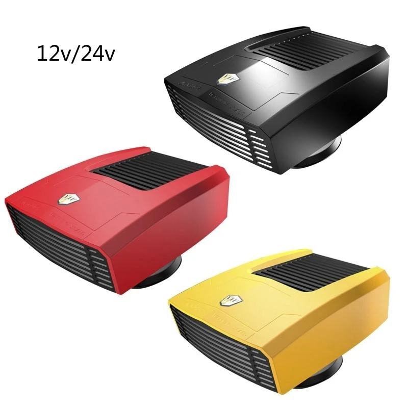 6XDF 12/24V Demister Vehicle Heater Fan Rotatable Heating Fan Winter Windshield Defogger Automobile Interior Heater