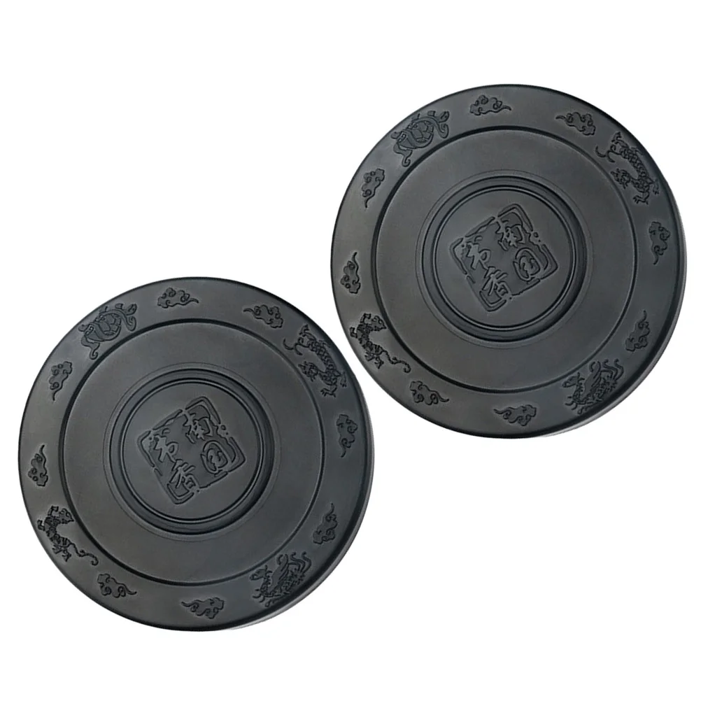 

2Pcs Plastic Inkstone Durable Practical Calligraphy Inkslab Student Painting Accessories Calligraphy Inkstone Creative Ink Plate