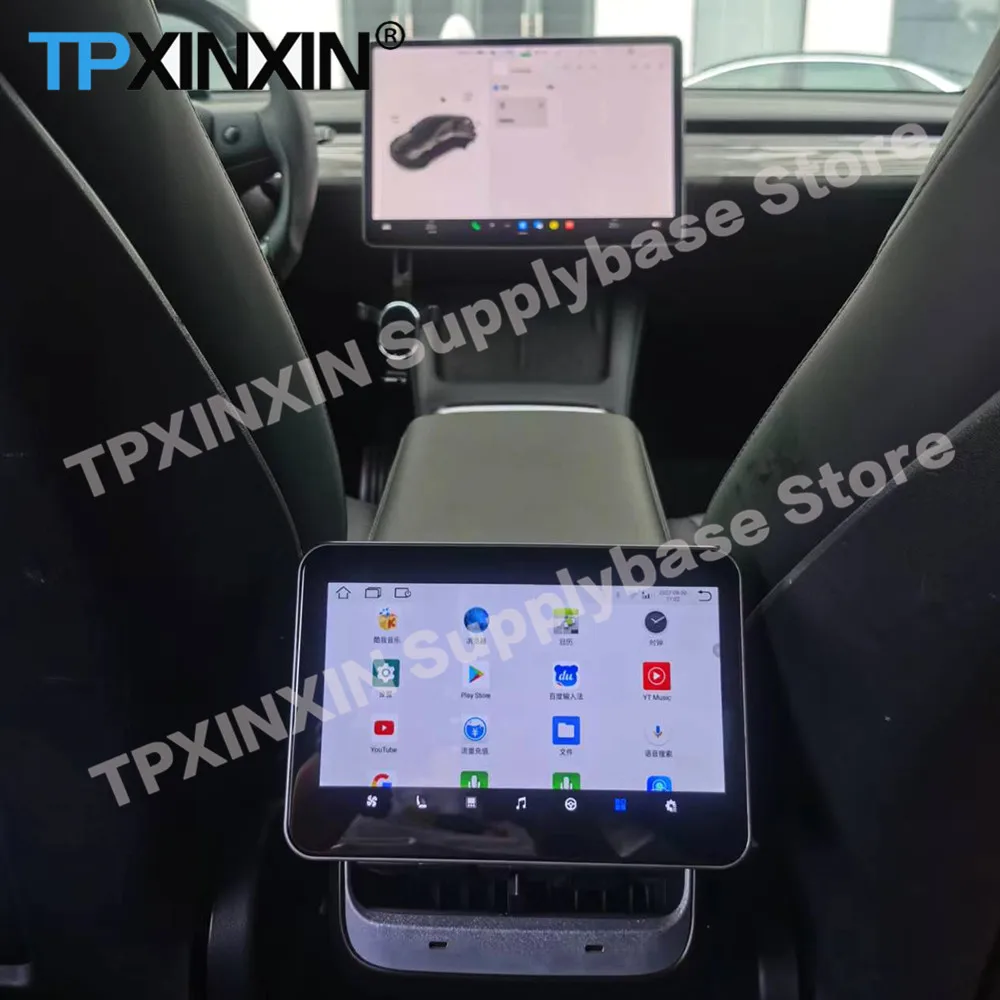 8.8 Inch For Tesla Model 1 3 Y Android Multimedia Player Rear Seat Entertainment System Display With Air Conditioning Control