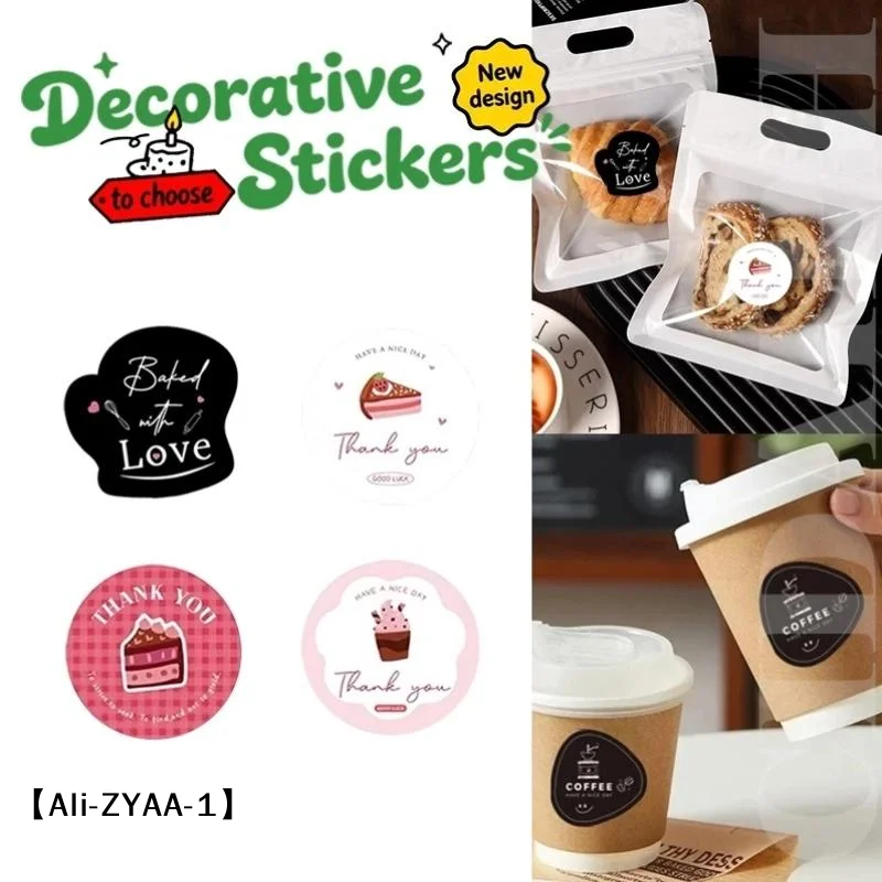 【A】30 Sheets Cute Cartoon Thank You Stickers Bow Stickers For Party Deco Envelope Sealing Gift Wrapping