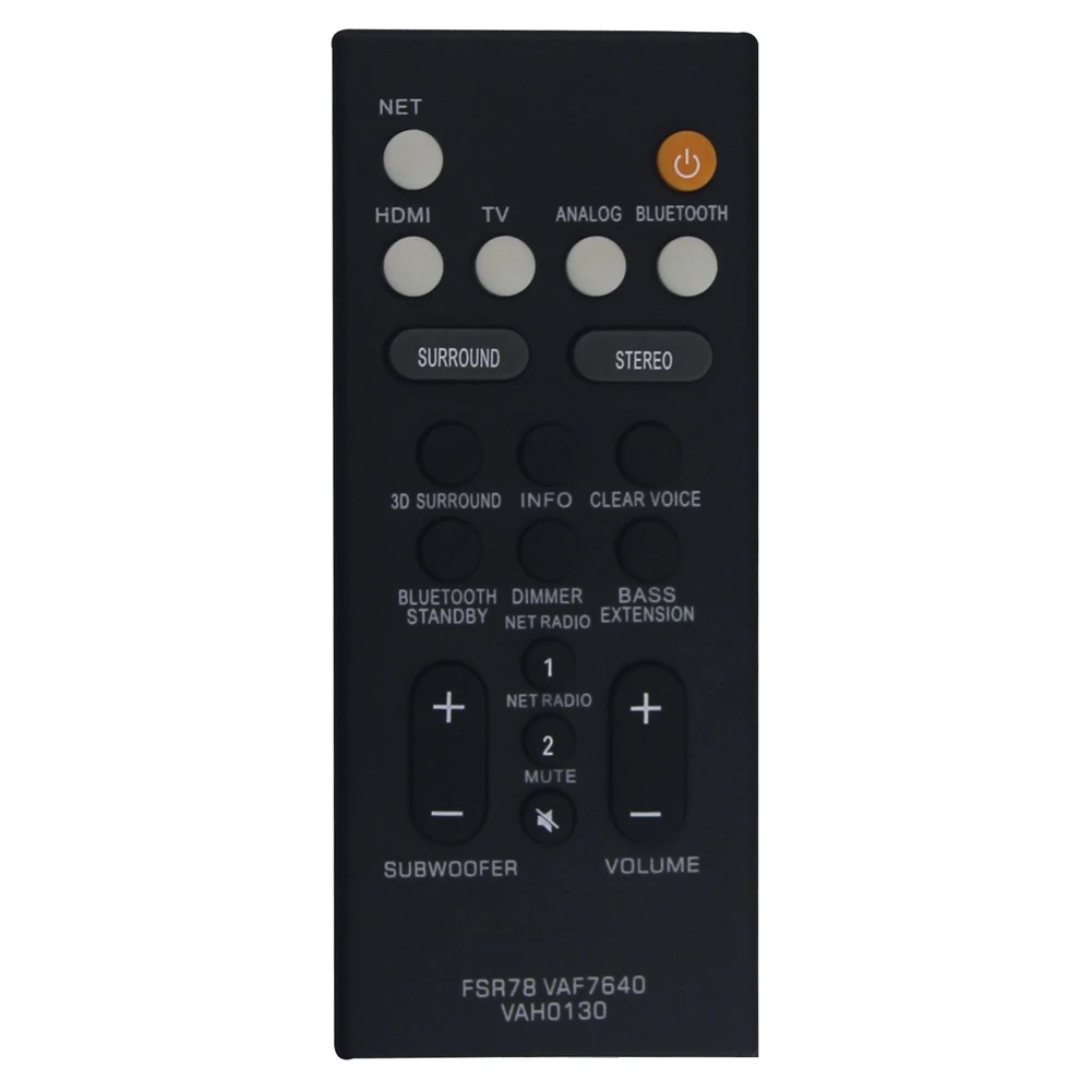A33Z-1 Piece Remote Control Accessories Parts For Yamaha Sound Bar Speaker ATS-1080 YAS-108 ATS1080 YAS108