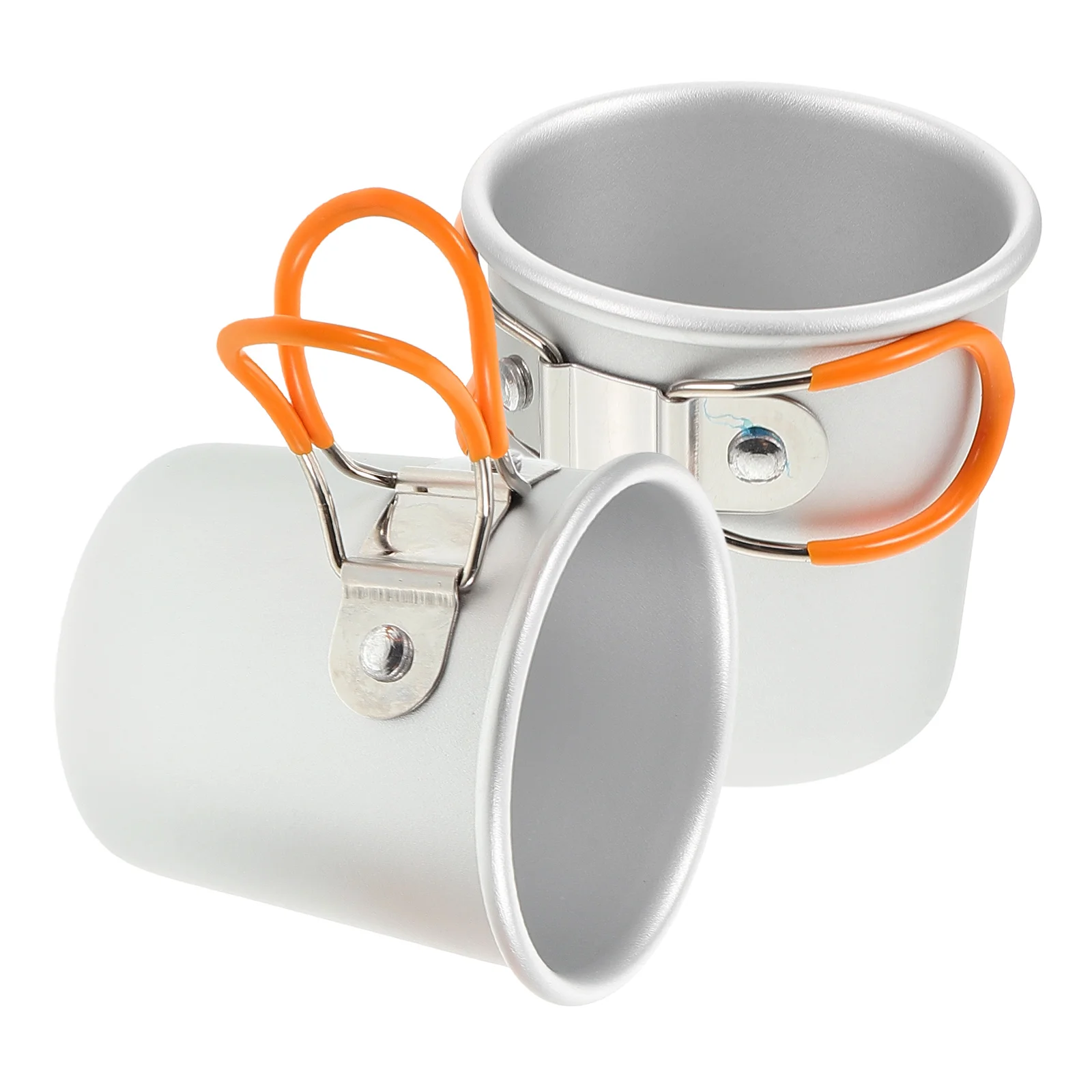 

2pcs Outdoor Folding Cup Lightweight Aluminum Alloy Camping BBQ Picnic Travel Collapsible Drink Water Mug Durable