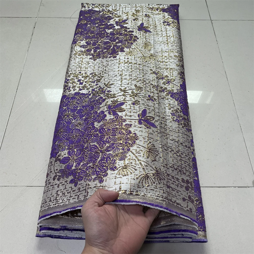 

2026 African Nigerian High-Quality Tulle Lace Fabric Organza Embroidery for Party Gown Jacquard Wedding Dress 5Yard YXZ194