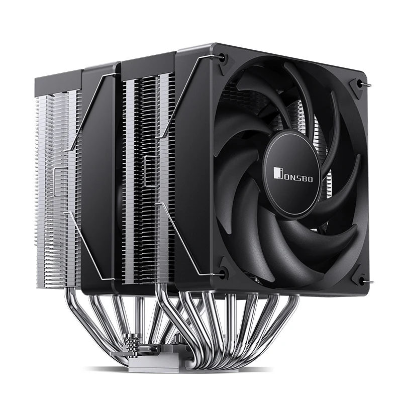 JONSBO CR-3000 ARGB BLACK CPU Cooler, 120mm 7-Heatpipes Dual -Fan, Dual-Tower CPU Cooler, Black