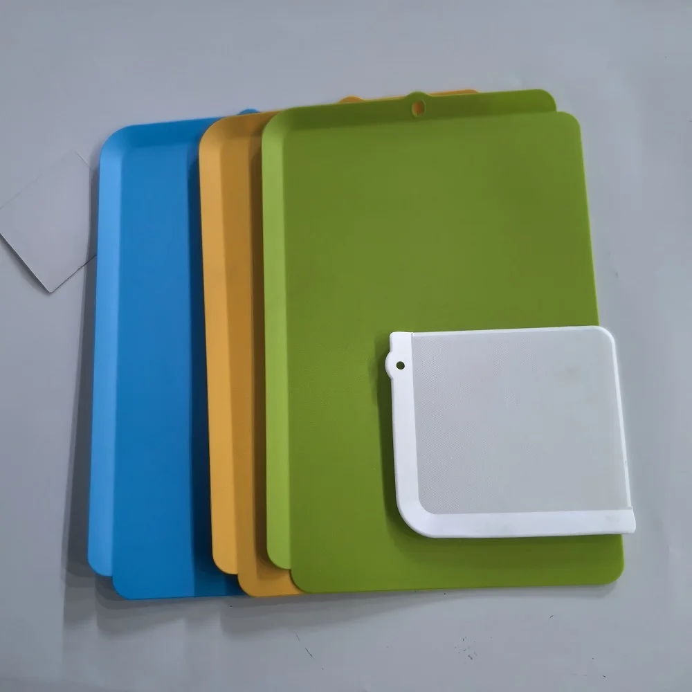 4Pcs Color Coded Cutting Board Set Plastic Kitchen Chopping Boards Classification Cutting Boards