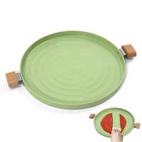Grill Plate BBQ Smokeless Non-stick Round Pan Griddle Baking Barbecue Stove Top Camping Cooking Utensils For Meat Fish And