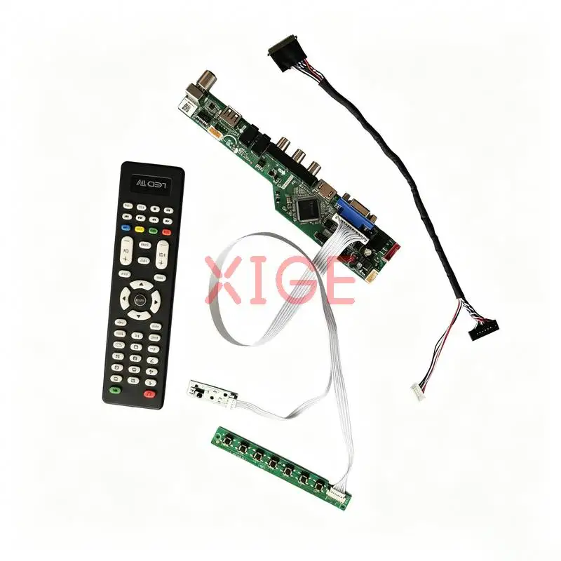 Controller Board Fit M101NWT2 M101NWT4 HSD101PFW2 HSD101PFW4 40Pin LVDS 1024*600 HDMI+VGA+AV+USB Laptop Monitor 1024x600 DIY Kit