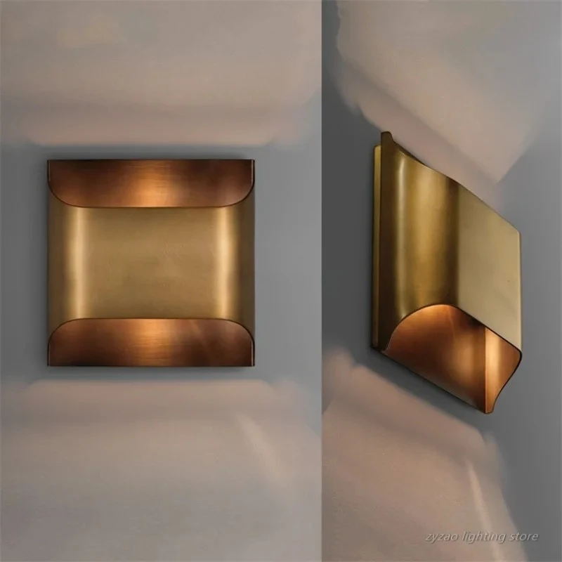 

Nordic Full Copper Luxury Wall Lamps Modern Hotel Corridor Living Room Bedside Reading Reading Light Background Led Home Decor