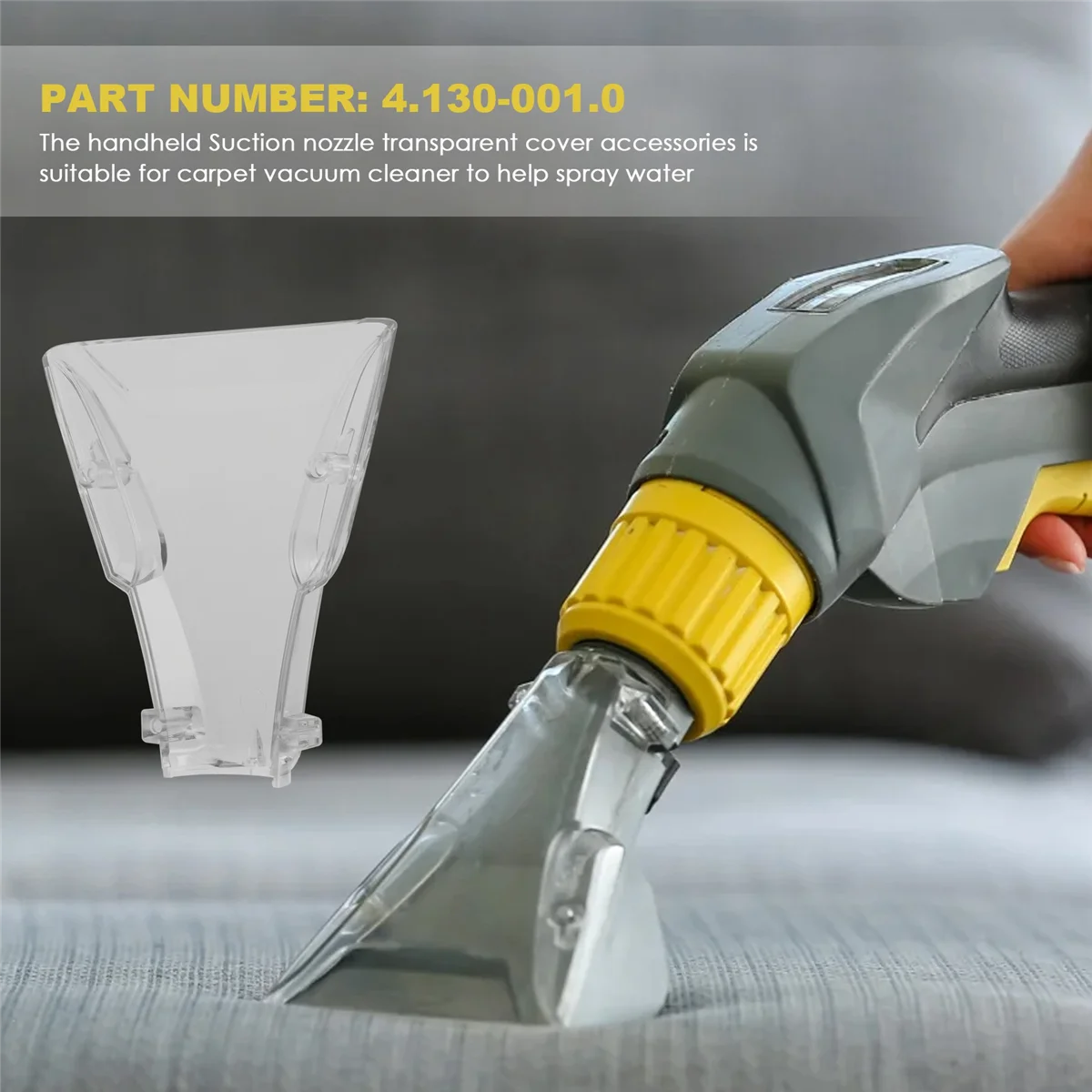 Carpet Vacuum Cleaner Nozzle Clear Cover 10/1 10/2 8/1 Replacement Kit for Puzzi 41300010(B)