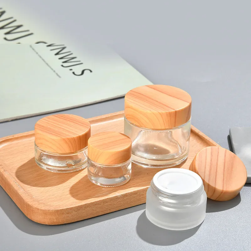 Personal Care Travel Set  Refillable Glass Bottle Storage Eye Cream Sealed Dispenser Facial Mask Cosmetic Jar Container