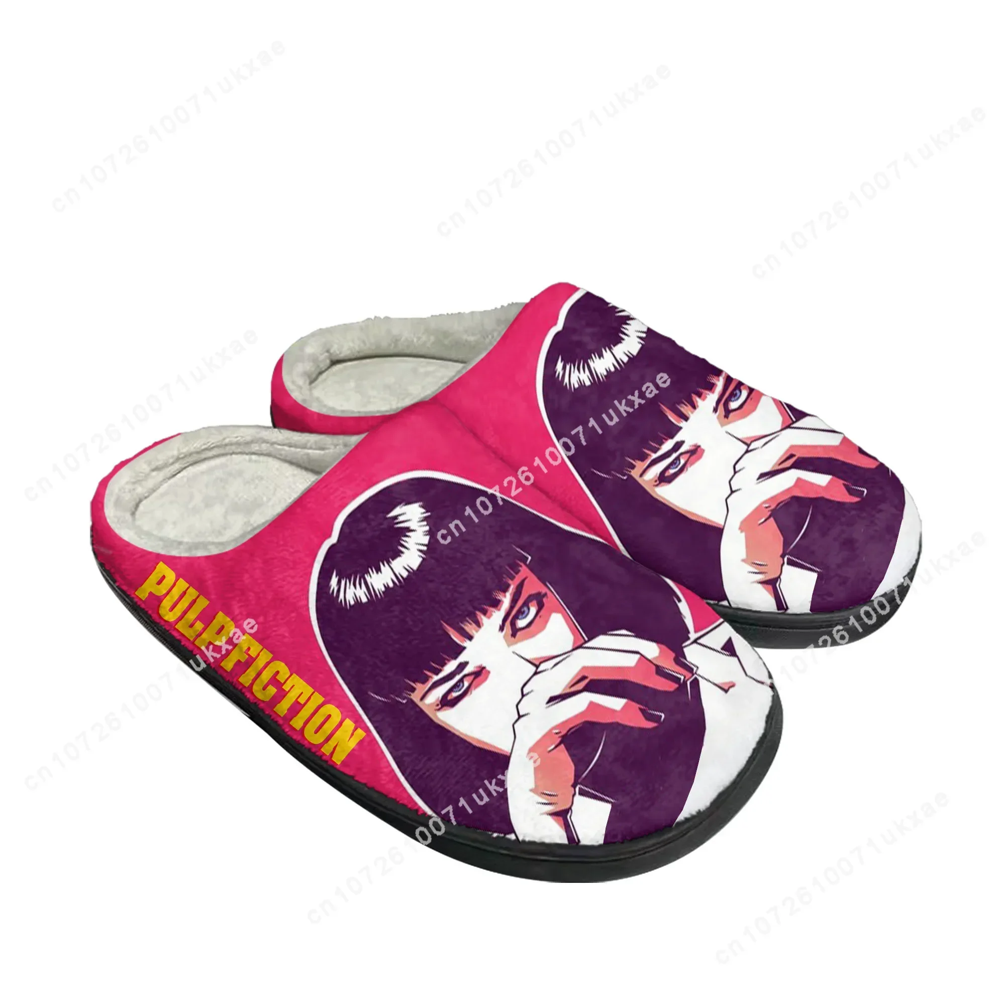 Pulp Fiction sandal katun rumah film Pria Wanita mewah kamar tidur kasual sepatu tetap hangat termal dalam ruangan sandal disesuaikan