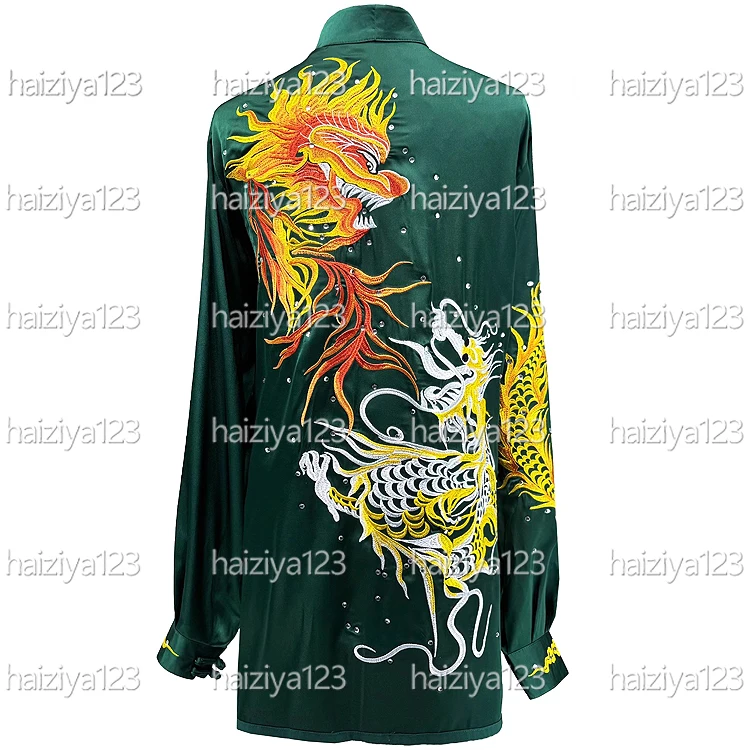 

Embroidered dragon Tai chi uniform Taiji garment Kungfu clothes Wushu Performing suit for man woman adults kids boy girl unisex