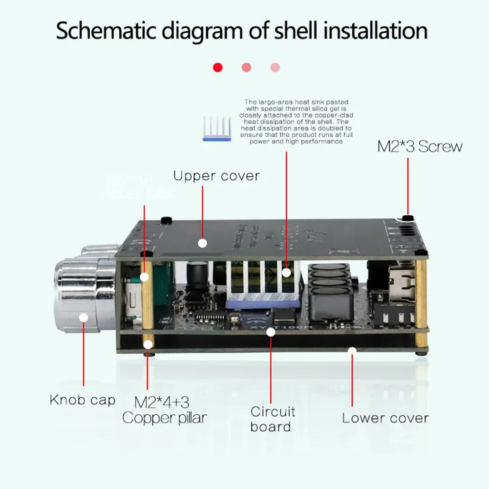 XY-T100H 100w+100w TPA3116D2 Bluetooth 5.0 Power Audio Amplifier Board Home Theater Amplifiers Stereo Treble And Bass Adjustment