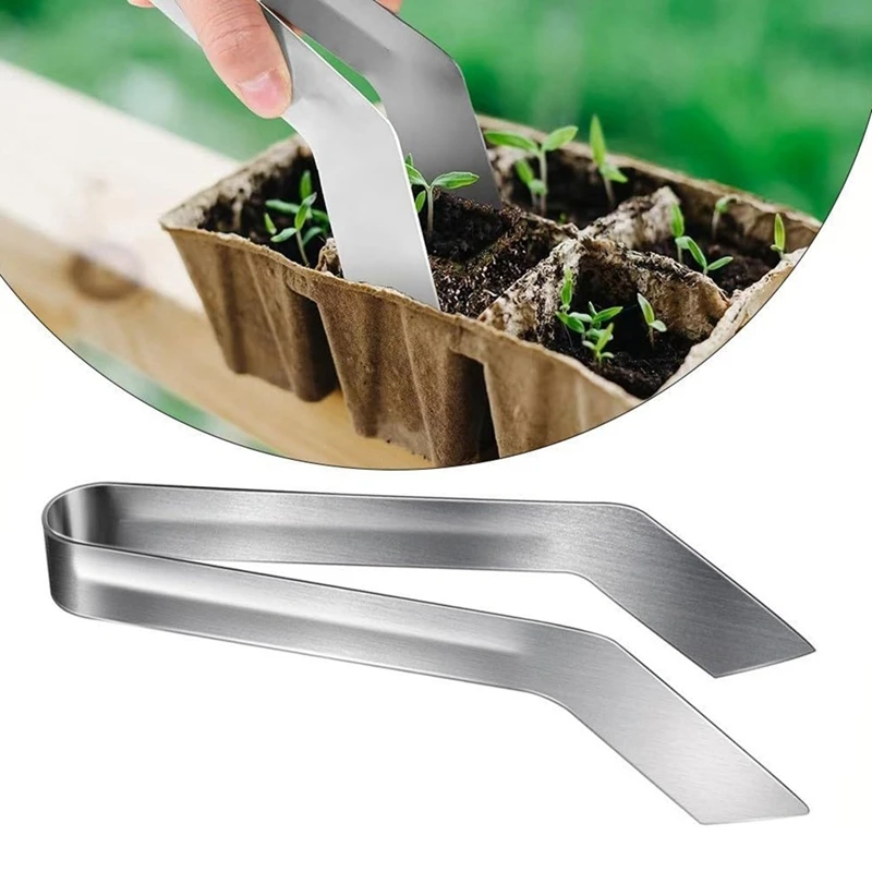 Used For Plant Transplantation, Stainless Steel Gardening Transplanting Pliers To Reduce Seedling Root Damage