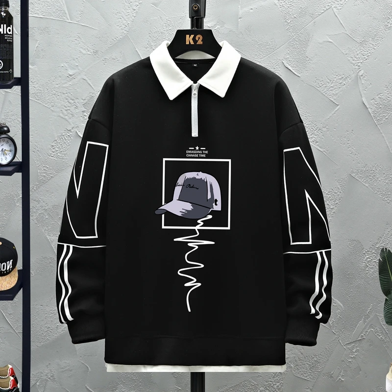 الرجال العرق قميص جديد في البلوز الربيع موضة هوديس للرجال الخريف فضفاض الرياضة بلوزة كاجوال Hombre طالب الذكور الشباب