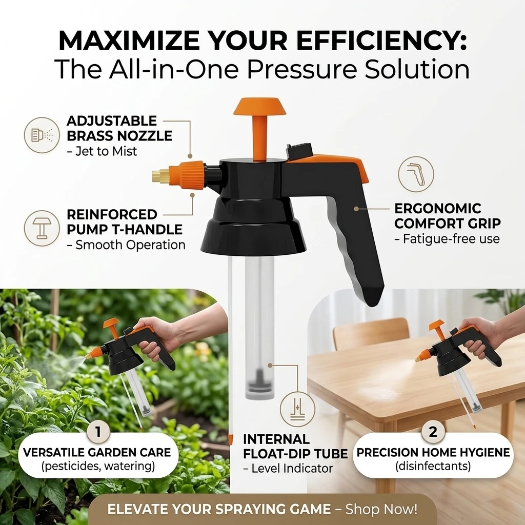 High-Pressure Air Pump Water for Watering Flowers Home Gardening Plants Hand Pressure Spray Bottle Disinfection Sprayers
