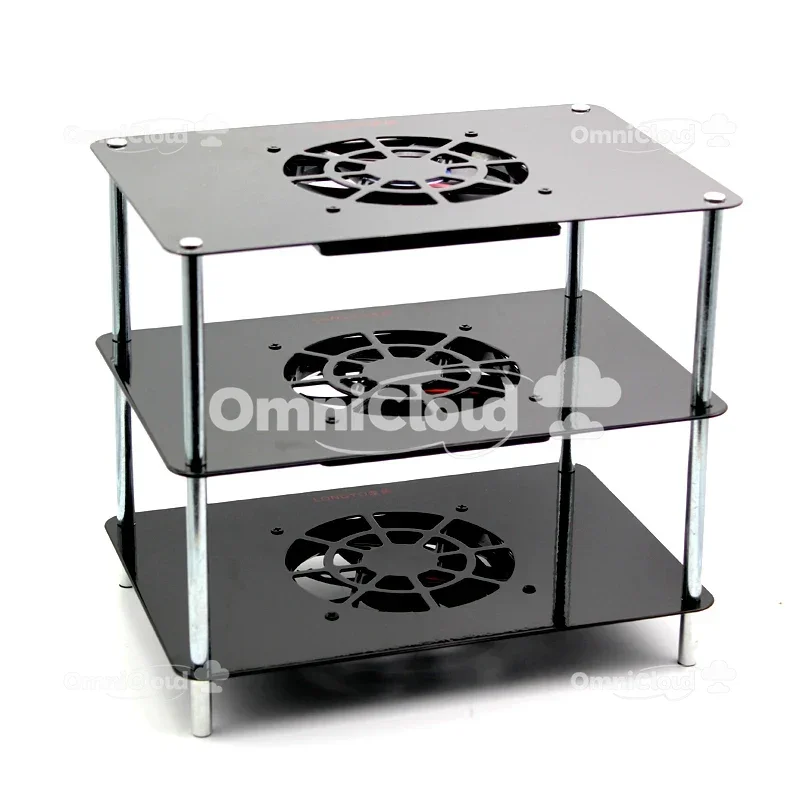 راوتر لاسلكي المبرد مودم بصري واسع النطاق IPTV TV Set Top Box Cooling Fan Rack #1