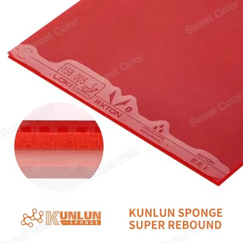 LOKI RXTON 1 Ping Pong Rubber Sticky 39° Table Tennis Rubber Sheet with Kunlun Sponge for Beginners or Training ITTF Approved