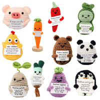 Handmade Crochet Potted Plant Cucumber Potato Positive Energy Fruit Vegetable Yarn Handmade Ornament Finished Crochet Toys