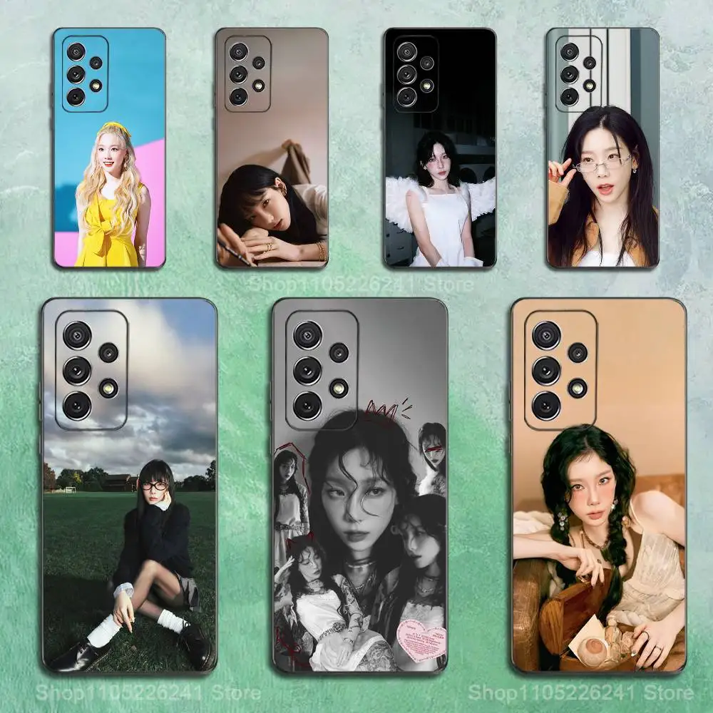 

Singer T-Taeyeon-ES Cute For Samsung S9,S10,S20,S10,S21,S25,S24,S23,Ultra,FE,Plus,Lite,Soft Silicone Black Case