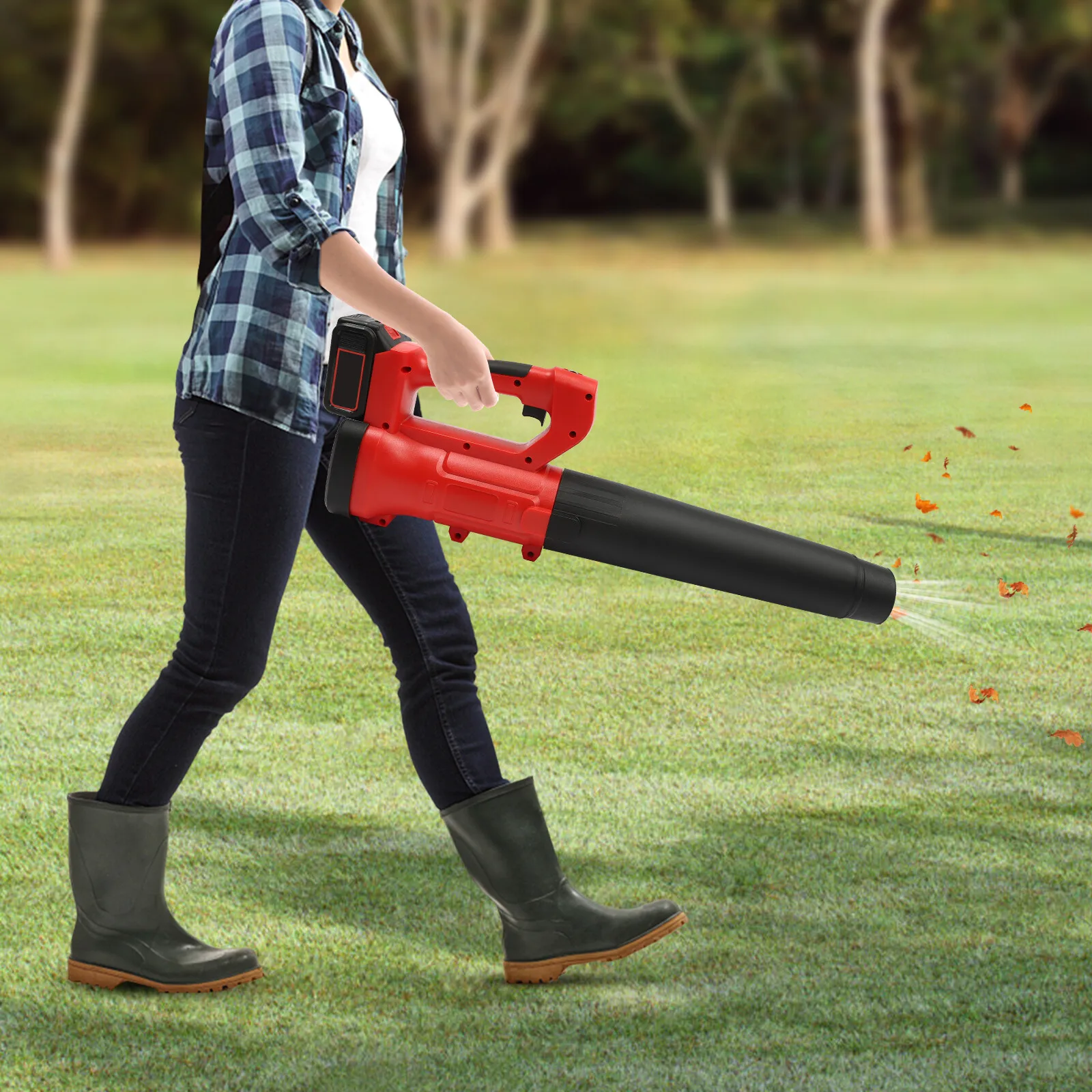 

21V 194W Electric Leaf Blower Cordless Battery Powered With Battery And Charger ﻿0-18000RPM