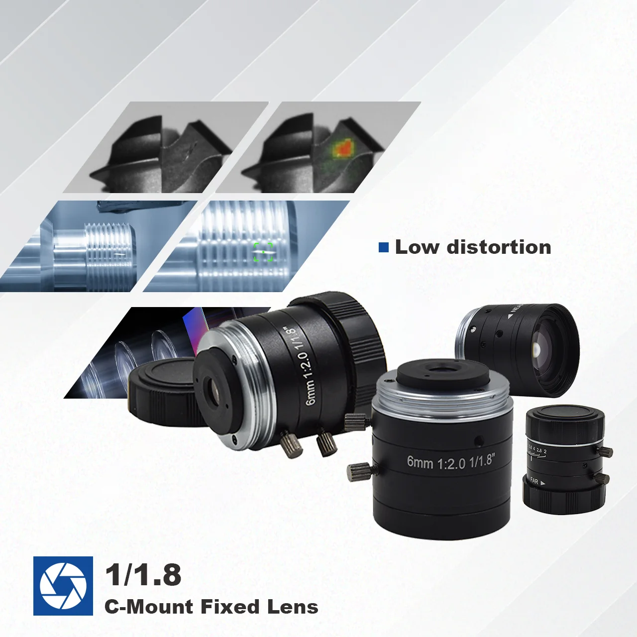 

1/1.8" 5MP Fixed Optics Industrial C-Mount OPTO FA Lens for Machine Vision Inspection