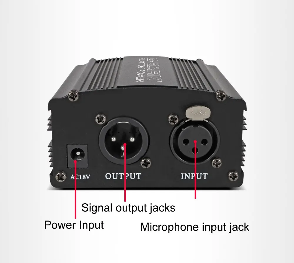 + 48V Phantom Power G-MARK microfono a condensatore professionale con ingresso e uscita XLR bilanciati per microfono BM800, Studio, registrazione