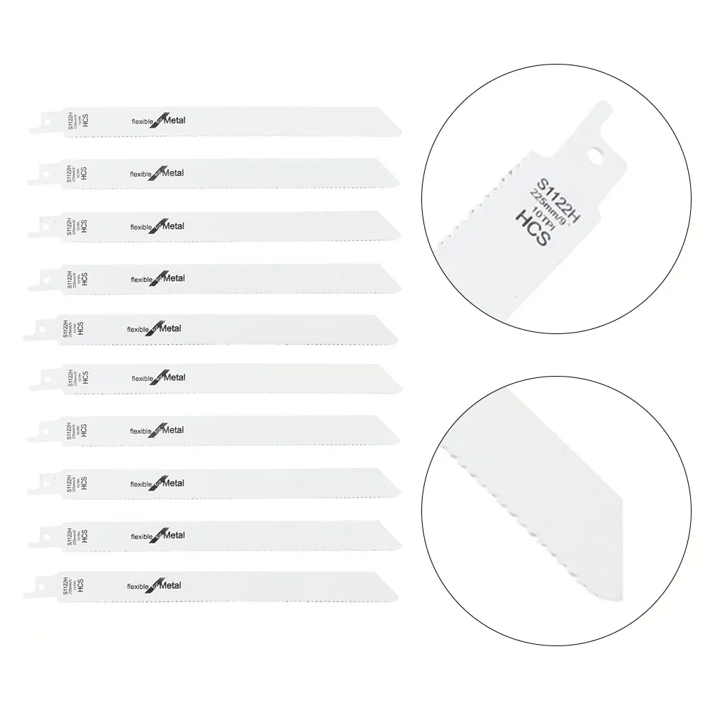 10ชิ้น225มมสองโลหะใบเลื่อย1/2 "ก้านสากลมีความยืดหยุ่นใบเลื่อยตัดกิ่งสำหรับการตัดไม้โลหะ