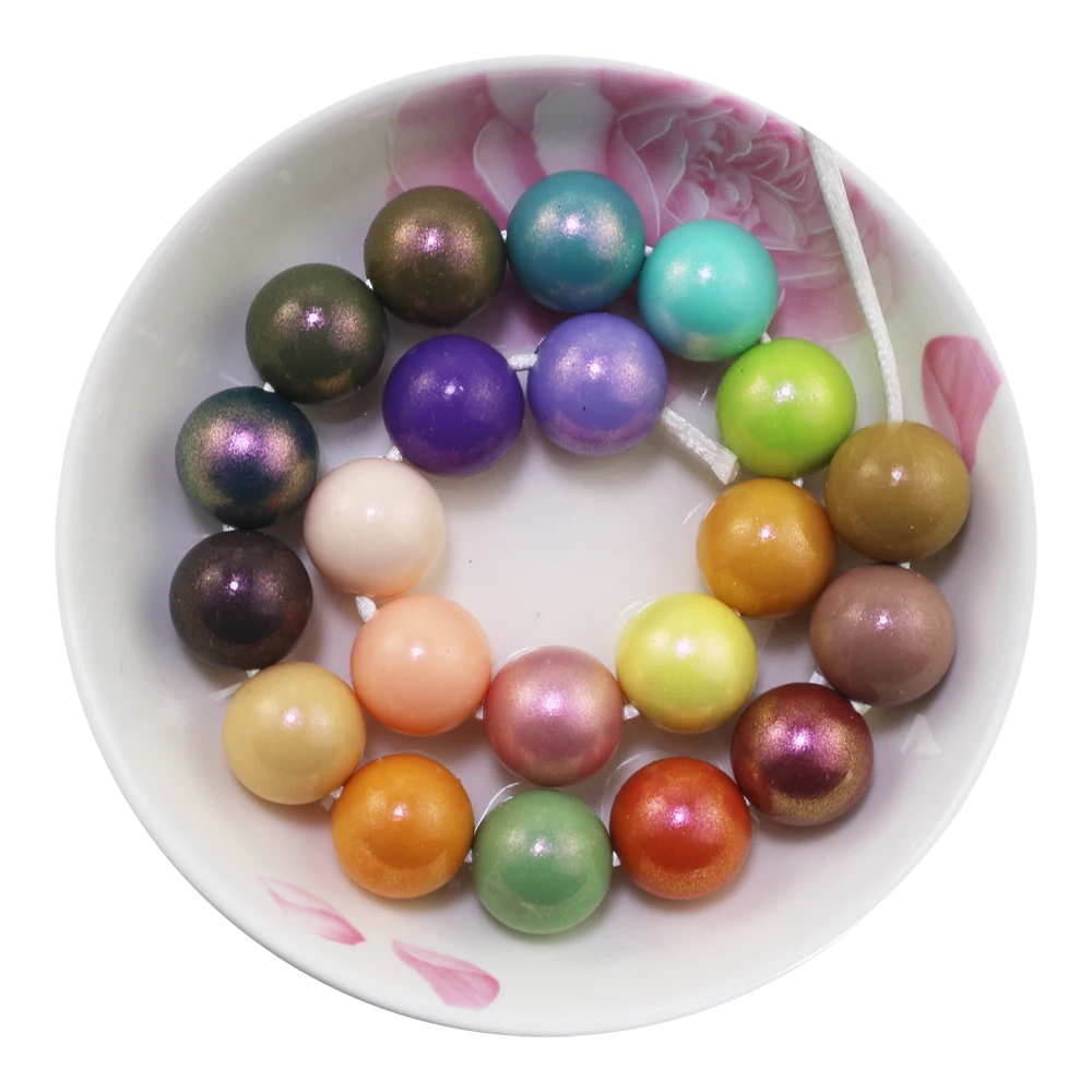 20Pcs Opal Silicone Beads 15mm Gross Discoloration Multiple Colors DIY Bracelet Jewelry Accessories For Jewelry Handmade Making