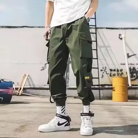 Ultra-Thin Summer Workwear Loose Fit Men's Casual Pants Quick-Dry Multi-Pocket Trousers Comfortable All-Match Wear Resistant