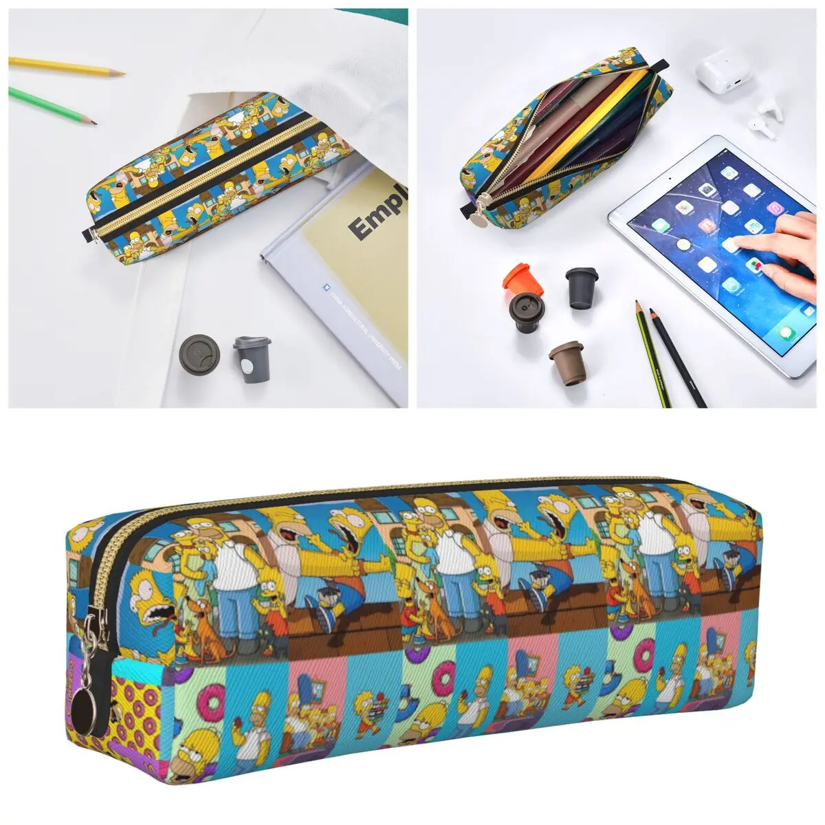 

Cartoon The S-Simpsons Pencil Cases Fashion Pen Holder Bag Girls Boys Big Capacity School Supplies Gift Pencilcases