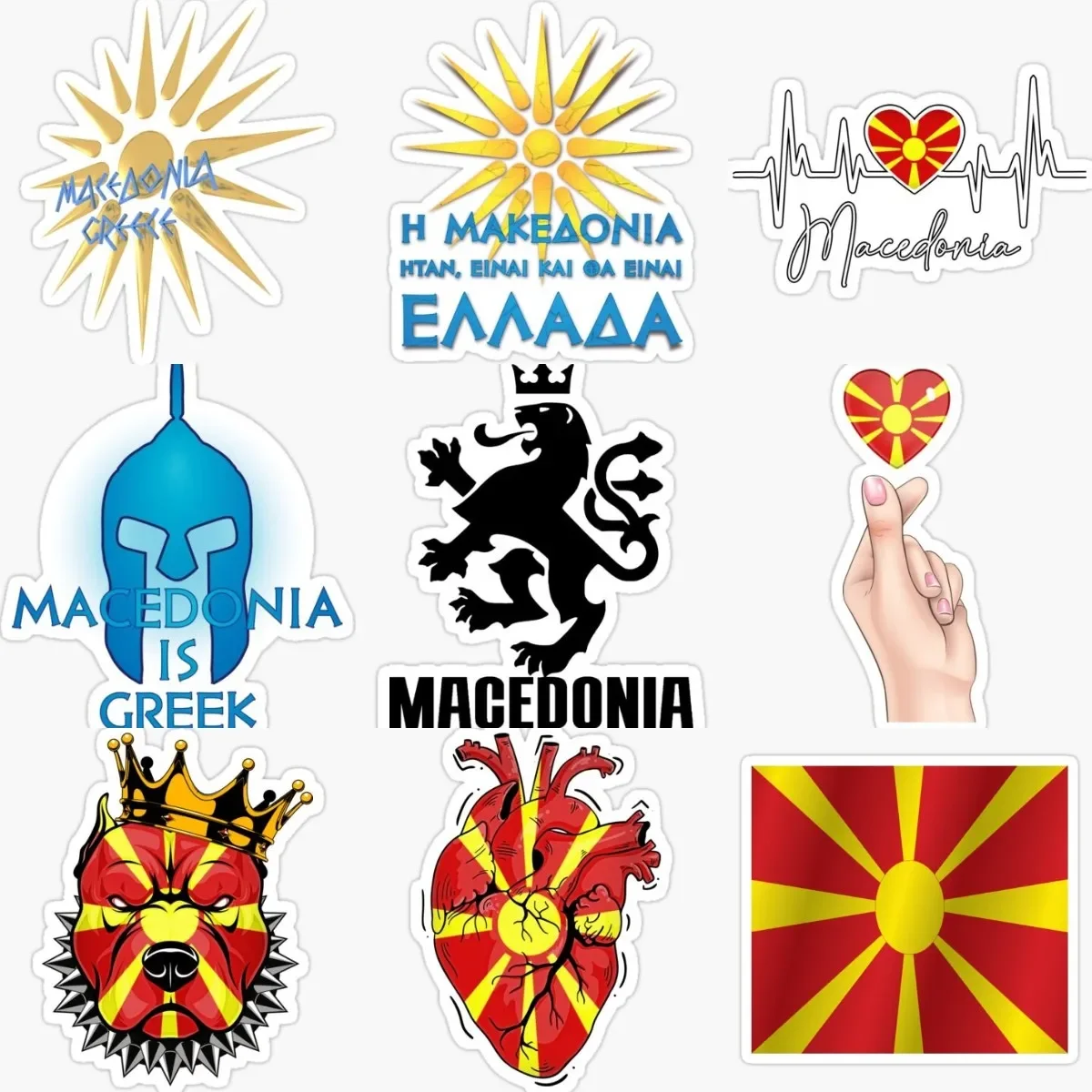 

Macedonian MK Flag Sun Sticker Motorcycle Laptop Van Bicycle Wall Accessories Truck Window Car Room Glass Helmet Decal PVC