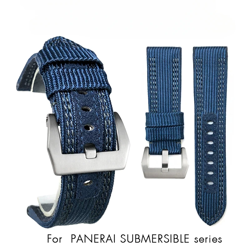 Per Panerai LUMINOR SUBMERSIBILE cinturino in tela di tessuto di alta qualità 24mm 26mm PAM00985 984 441 111 cinturino in nylon da uomo strumenti gratuiti