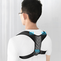 Posture Corrector Invisible Back Brace Adjustable Trainer PU Nylon Strap Sponge Support Ergonomic Design Anti Hunchback