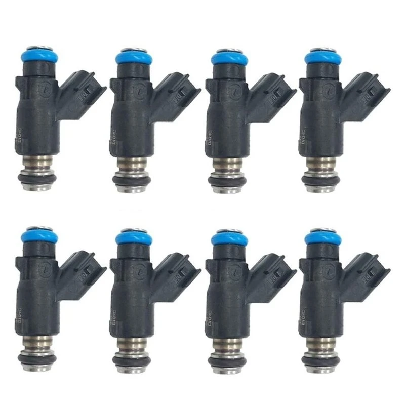 T17C For Chevy Express Silverado For GMC Savana Sierra 8Pcs 12613412 4-Hole Fuel Injectors 6.0L V8