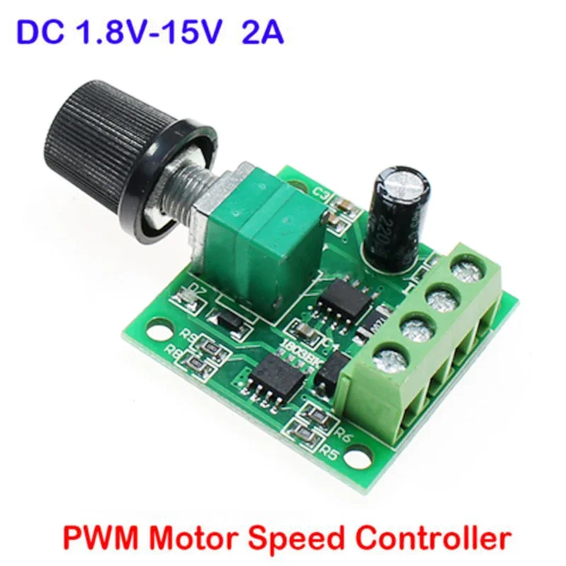 2A DC 1.8V-15V  3V 5V 6V 9V 12V Micro PWM Motor Pump Speed Controller Switch LED Dimmer Low Voltage Control Regulator on/off