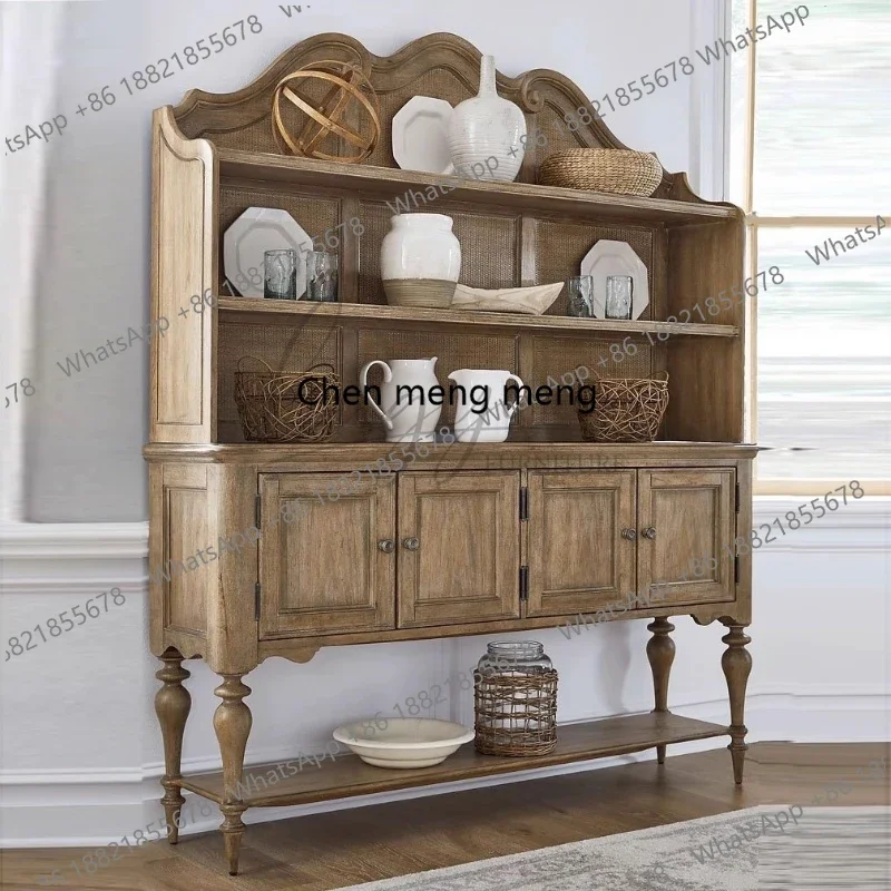 

American style vintage living room cabinets Modern luxury design elegant Display cabinet high-end armarios para salón furniture