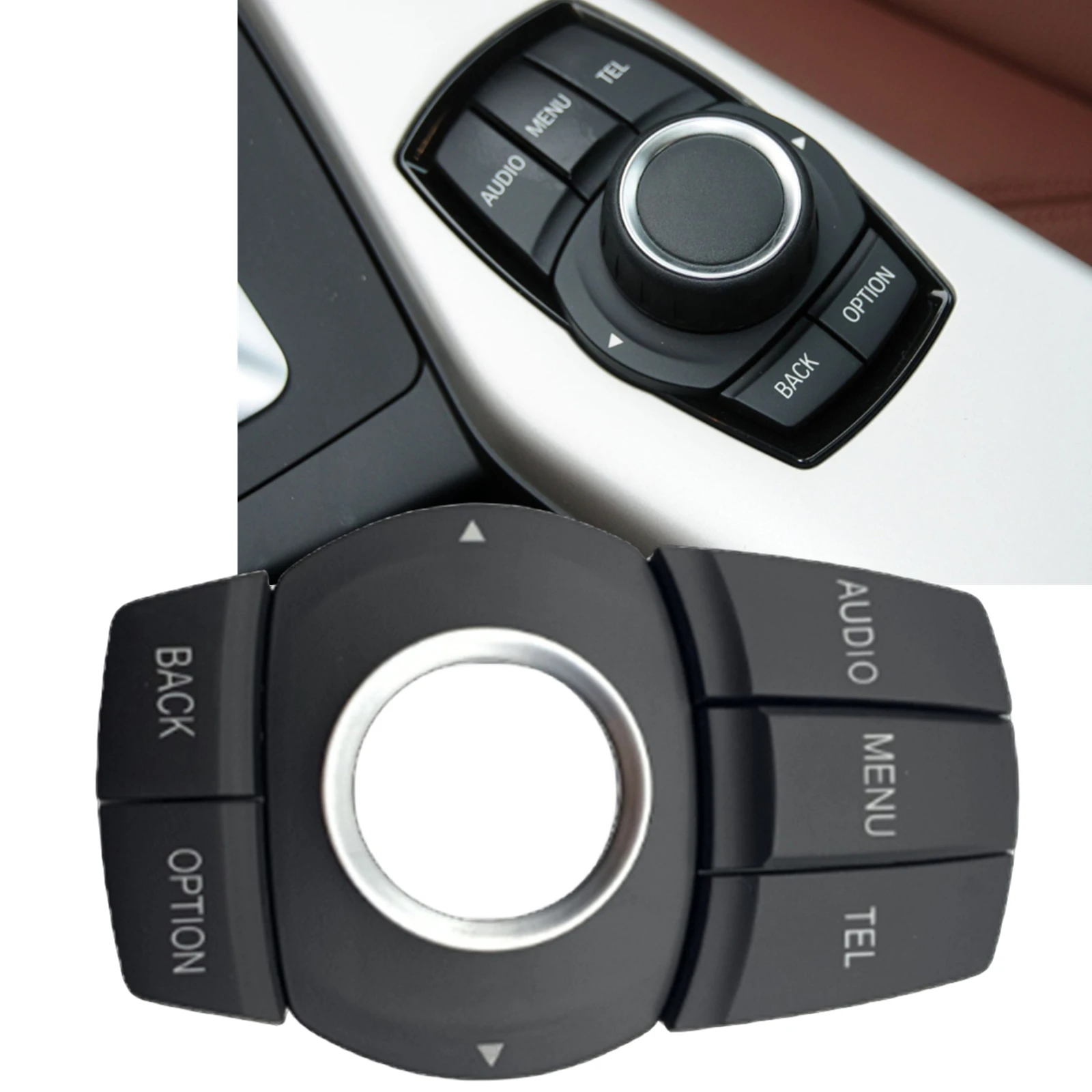 Car Inner Multimedia Mouse Control Knob Button Cover For BMW 1 Series F20 F21 F52 / 2 Series F22 F23 / 3 Series F30 F31 / I3 I01