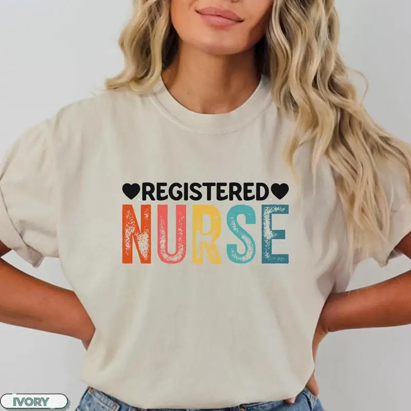 

Футболка медсестры Comfort Colors в стиле ретро для медсестер Rn S