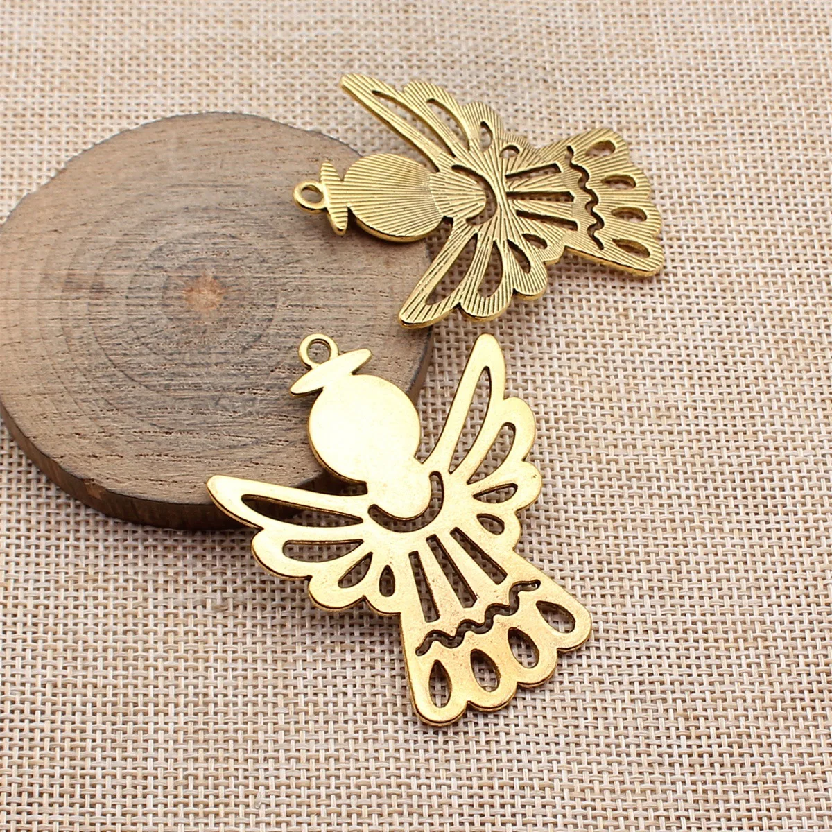 4pcs 57x46mm(2.24x1.81inch) 5 Colors Angels Watching Over Me Charms Jewelry Accessories Bulk