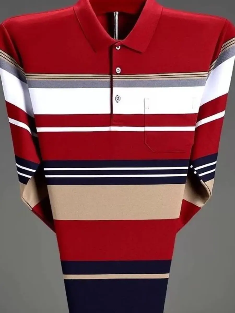 

Мужская рубашка премиум-класса с длинным рукавом, хлопковая, в полоску, на пуговицах, повседневная, модная, для прогулок по городу, весна-осень