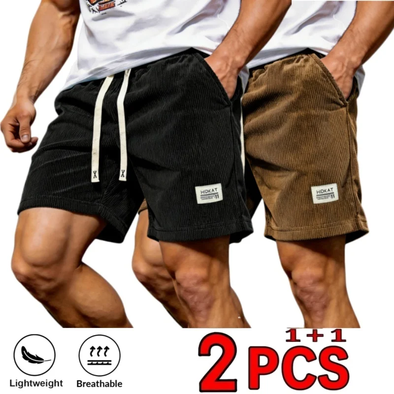 

Men's Sporty Casual Shorts Five-Foot Shorts Summer Fleece Elastic Waist Comfortable Breathable Beach Hiking Daily Commute