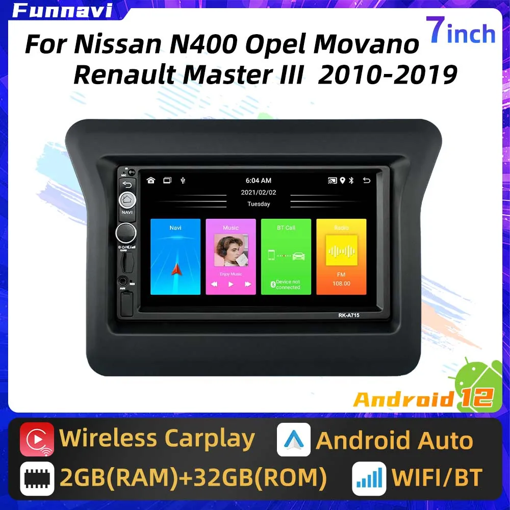 2 Din Android Stereo for Nissan N400 Opel Movano Renault Master III 3 2010 - 2019 7\