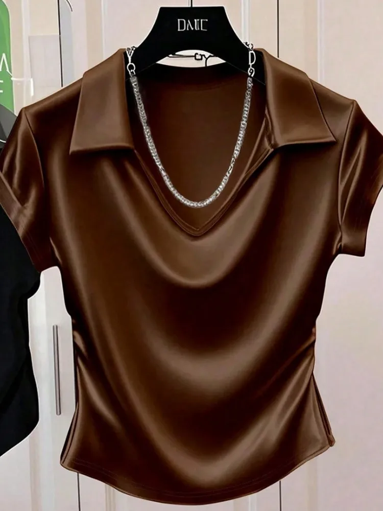 

Женская повседневная футболка больших размеров XL-4XL с коротким рукавом, блузка-топ 3XL с коротким рукавом, женская одежда оверсайз для весны и лета