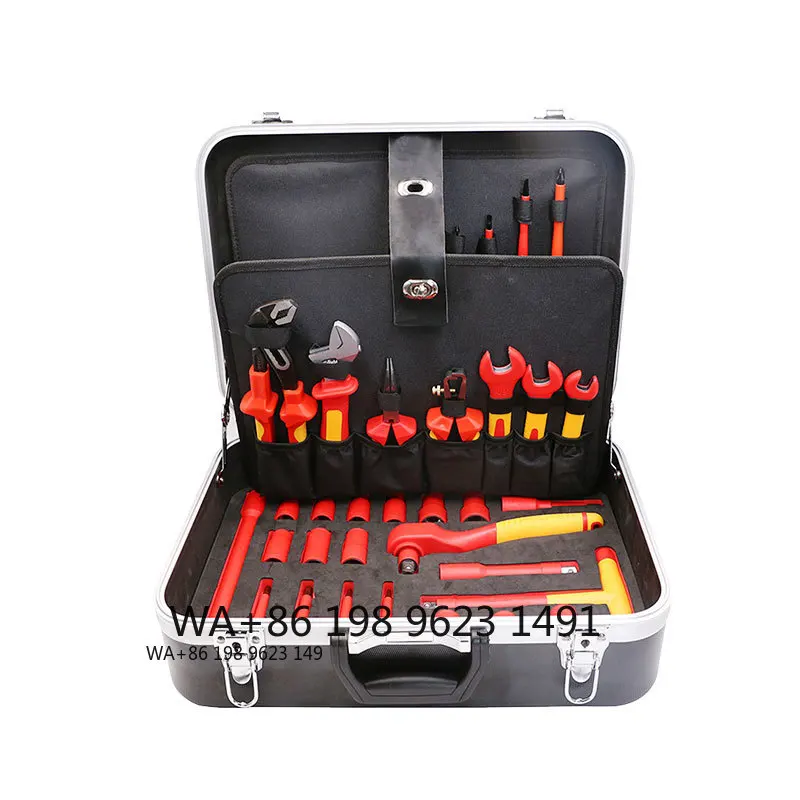 Professional 42Pcs AC1000V VDE GS Insulated Tool Kit Multifunctional Safety Tools for Industrial Electrician Working