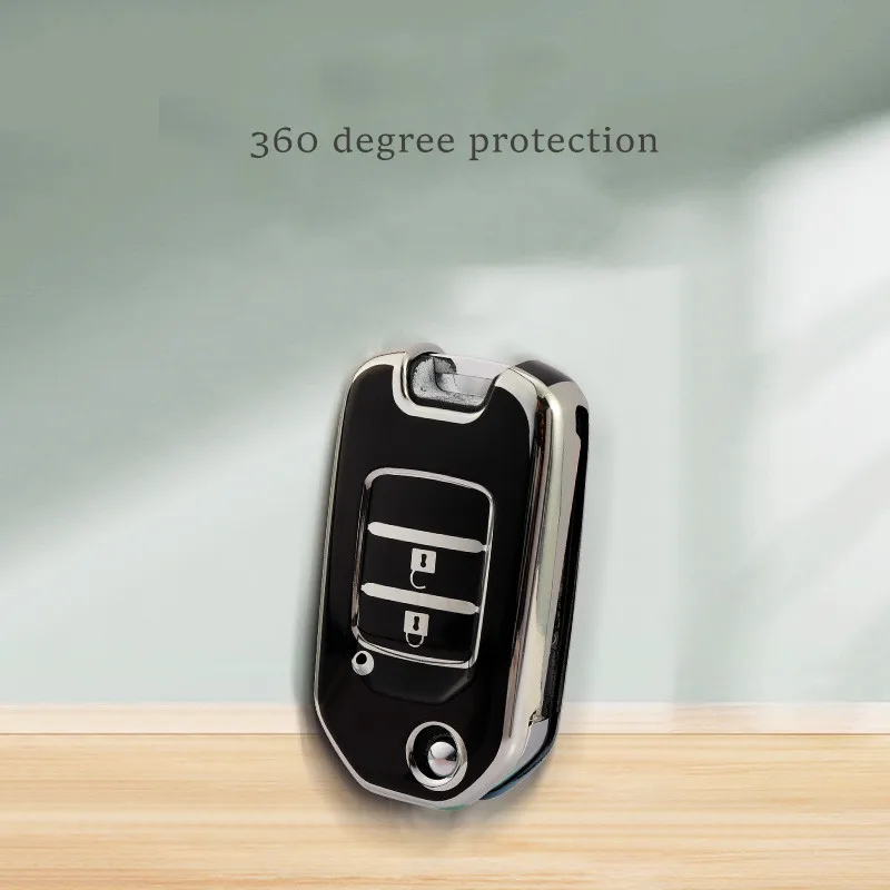 TPU Car Key Case Shell Cover Fob for Honda Civic HRV CRV XRV CR-V Crider Odyssey Pilot Fit Accord Protector Accessories
