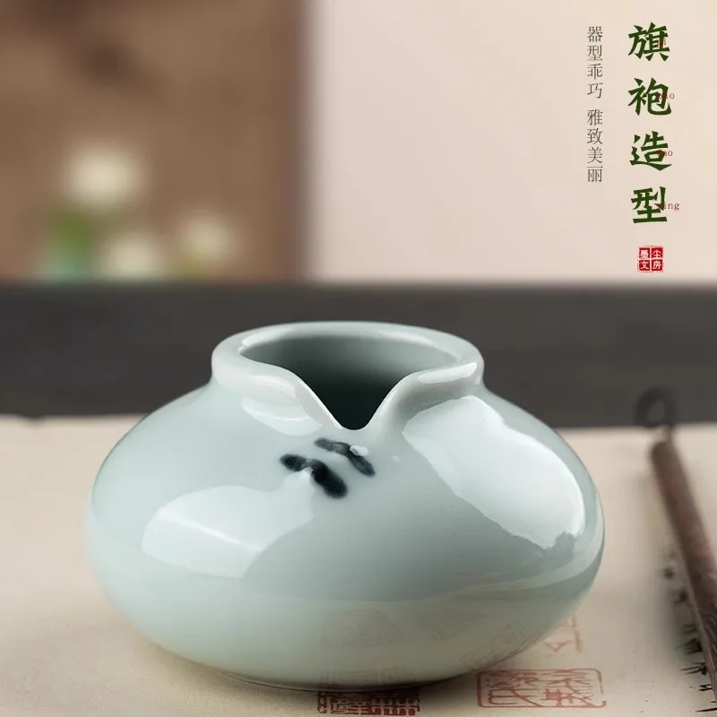 Artist Ceramic Water Bowl for Ink & Brush Cleaning, Chinese Calligraphy Essential, Elegant Studio Decor